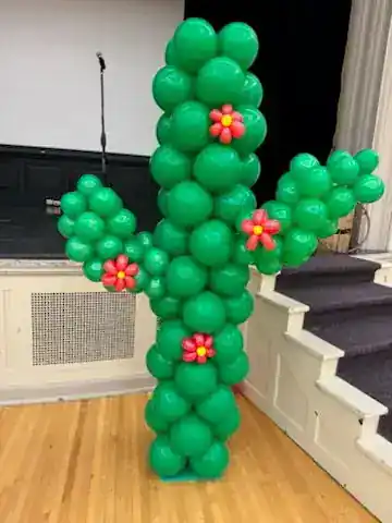 Green balloon cactus column